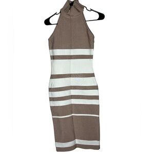 3 x $99 Loreta women’s striped bandage cocktail dress size S Nwt fitted midi